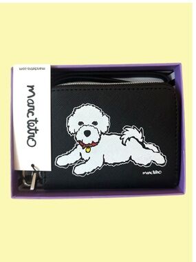 Marc Tetro Poodle Wallet - Wristlet with Striped Lining | New Gift Box $39 MSRP‎